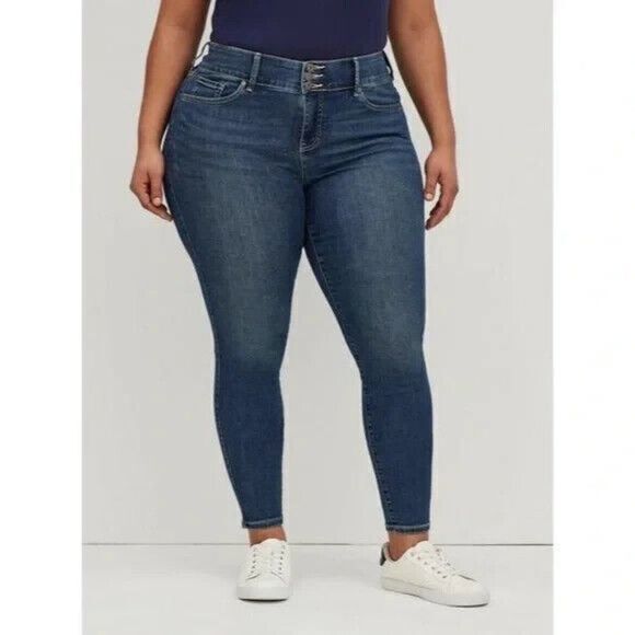 Torrid Skinny Jegging Super Stretch Jeans Dark Blue Wash Size‎ 12 10008377 - Picture 1 of 9